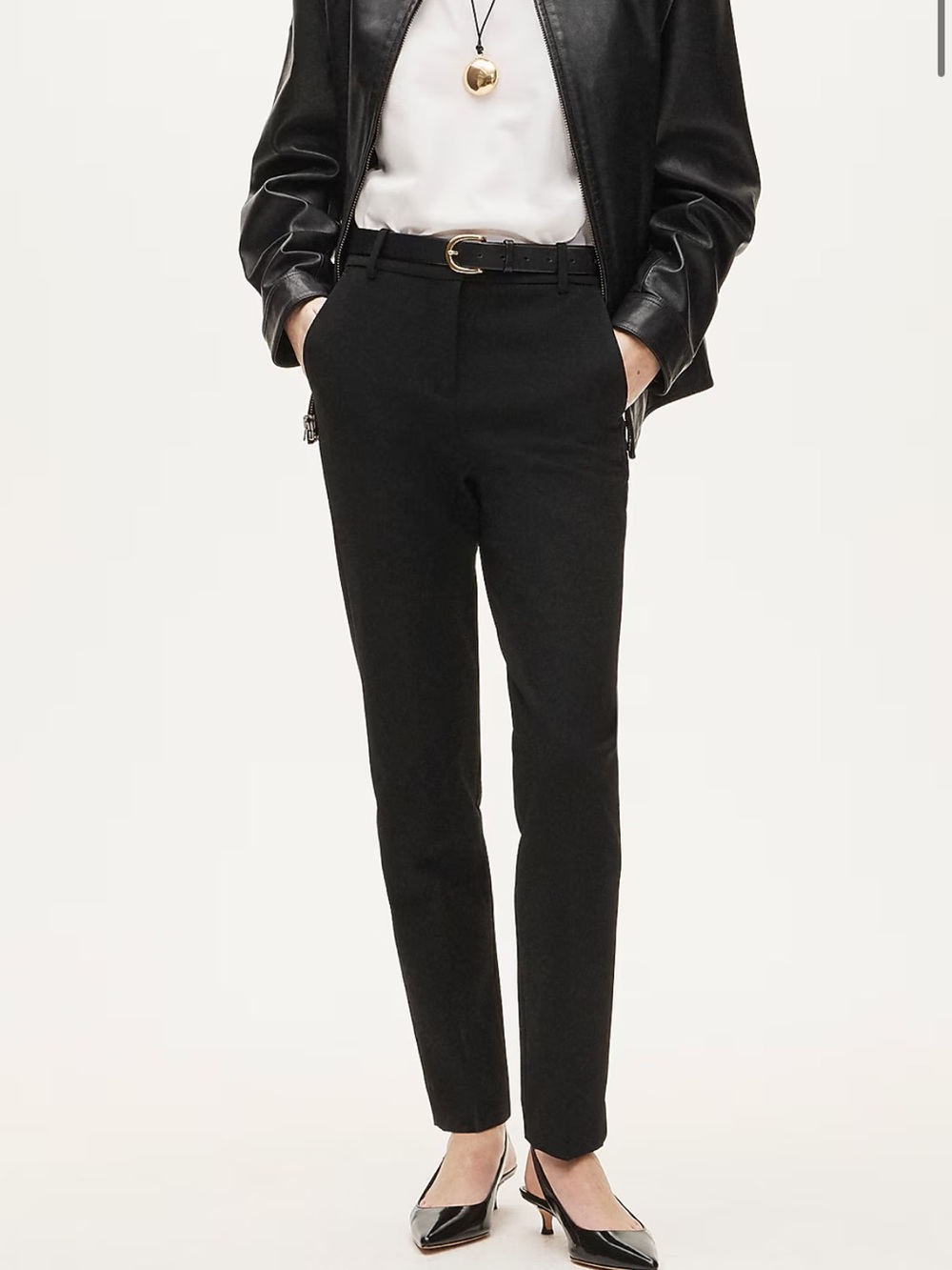 NWT J. Crew High Rise Cameron Pants in Black 6 Tall - Picture 1 of 9